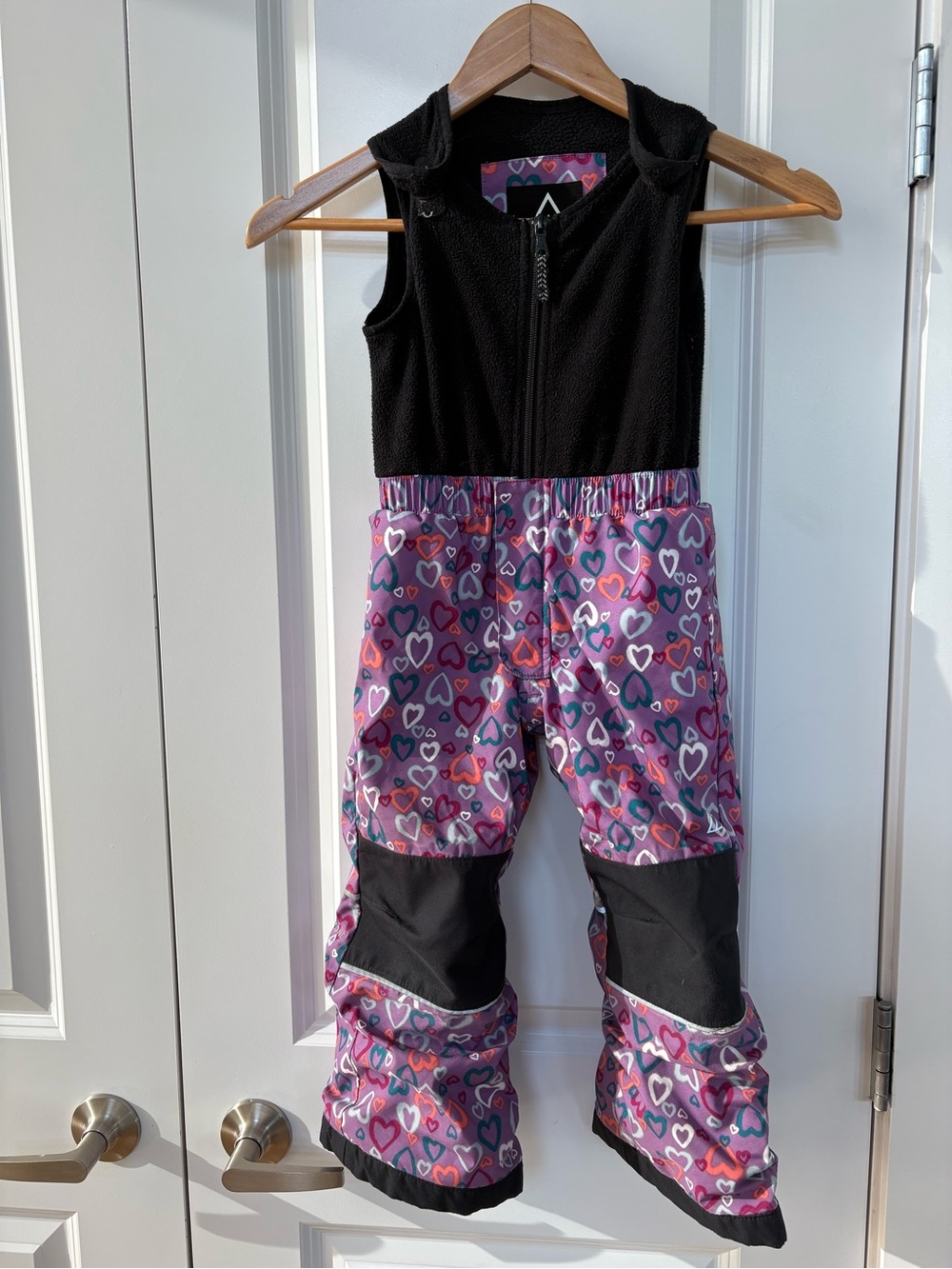 Kids Ripzone Heart Snow Bib Snowpants Ski Pants with Reinforced Knee 4T